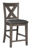 Picture of Caitbrook Upholstered X-Back Stool