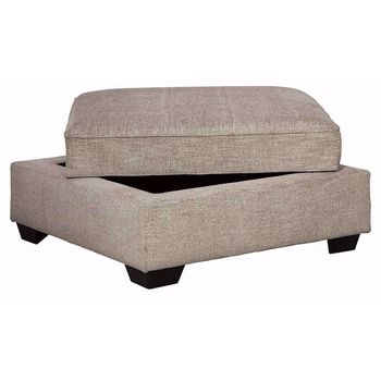 Bovarian Storage Ottoman - Stone