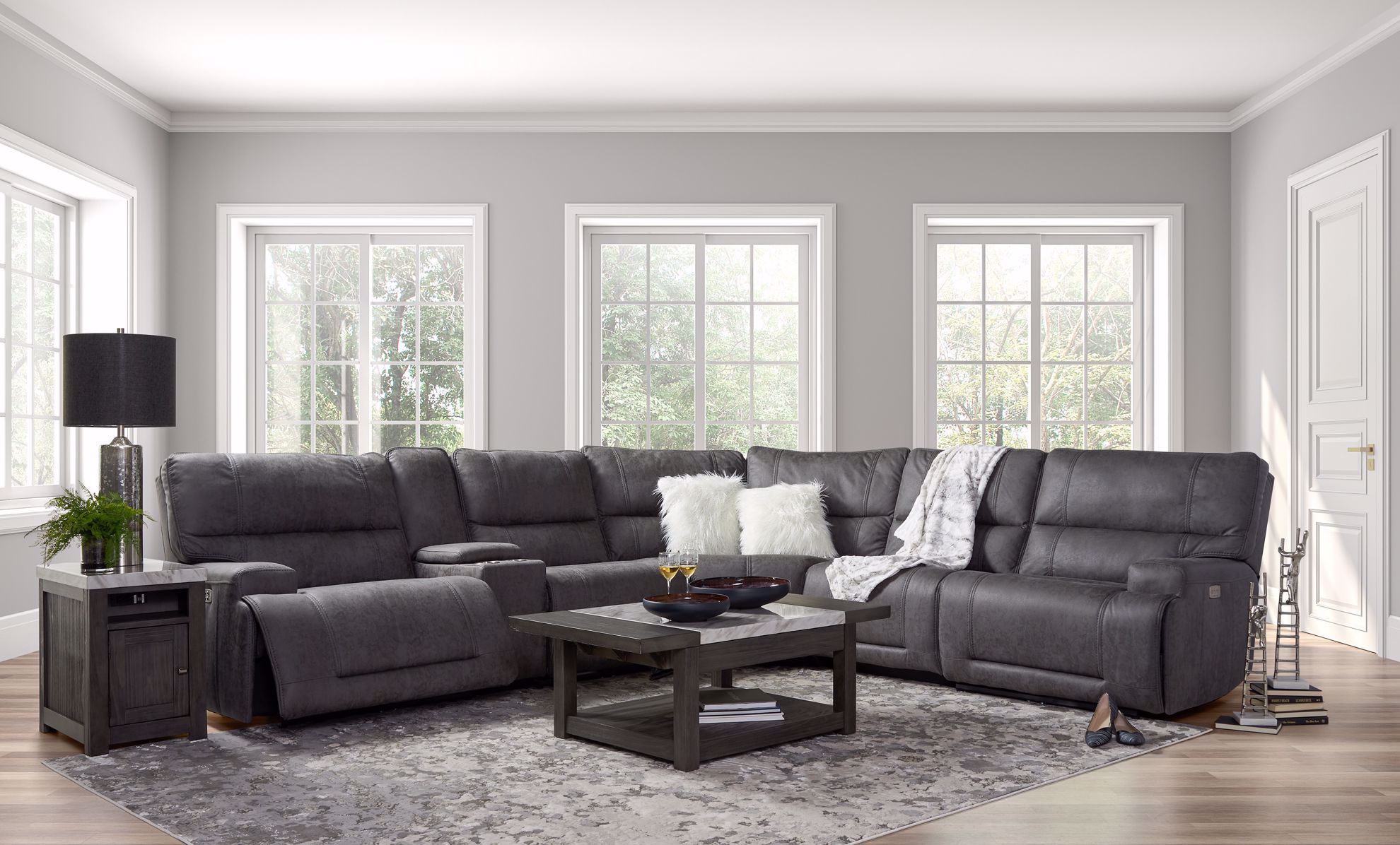 Power sales sectional couch