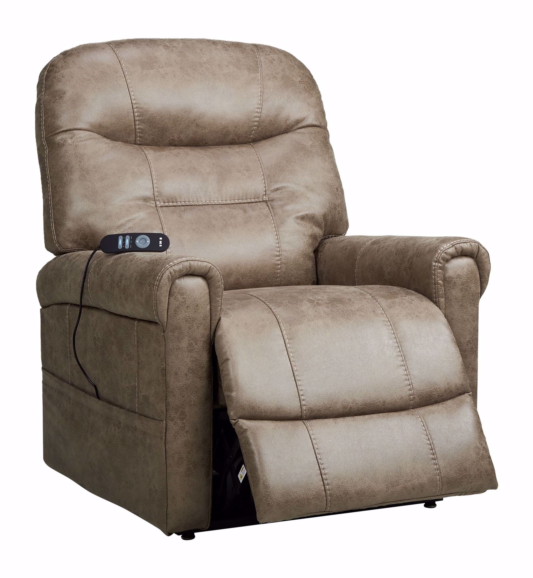 Badlands Mushroom Power Lift Recliner | The Furniture Mart