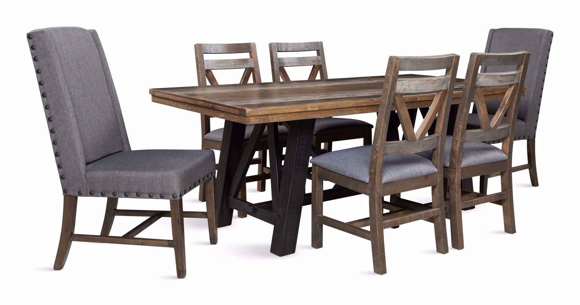 Loft Brown 7pc Dining Set