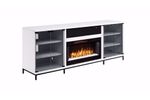 Picture of Fullerton White TV Stand with Fireplace