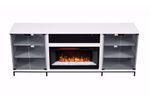 Picture of Fullerton White TV Stand with Fireplace