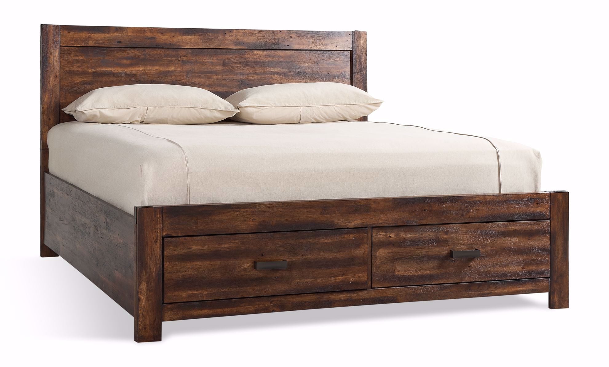 Warner Chestnut Queen Storage Bedroom Set | The Furniture Mart