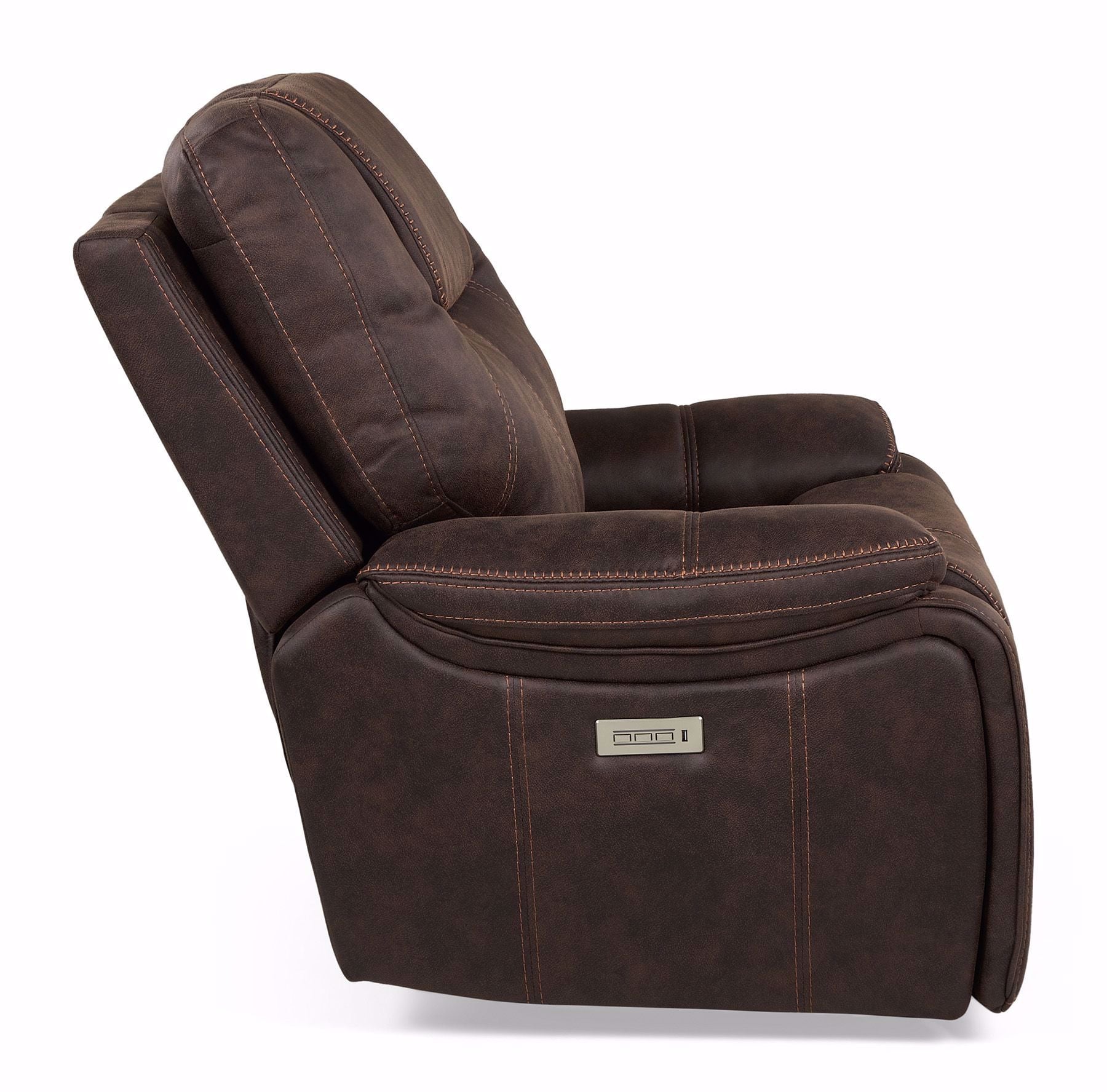Walnut Power Headrest Recliner | The Furniture Mart