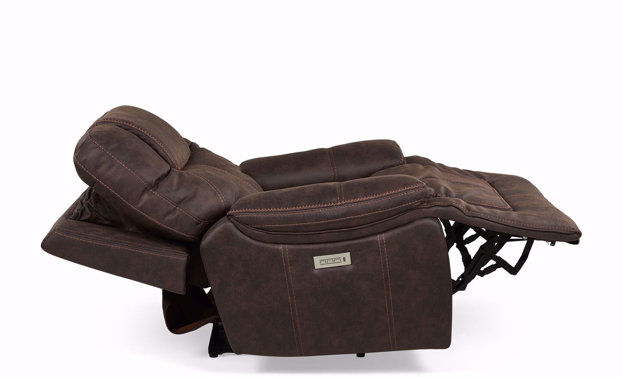 Walnut Power Headrest Recliner | The Furniture Mart