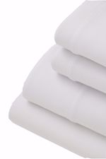Picture of Purple SoftStretch White Queen Sheet Set