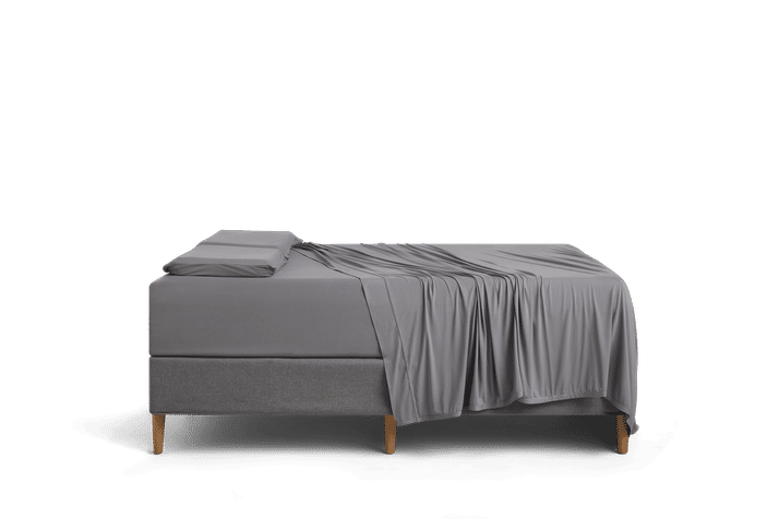 Picture of Purple SoftStretch Stormy Grey King Sheet Set