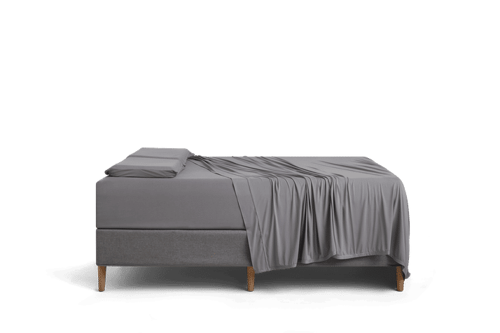 Picture of Purple SoftStretch Stormy Grey Split King Sheet Set