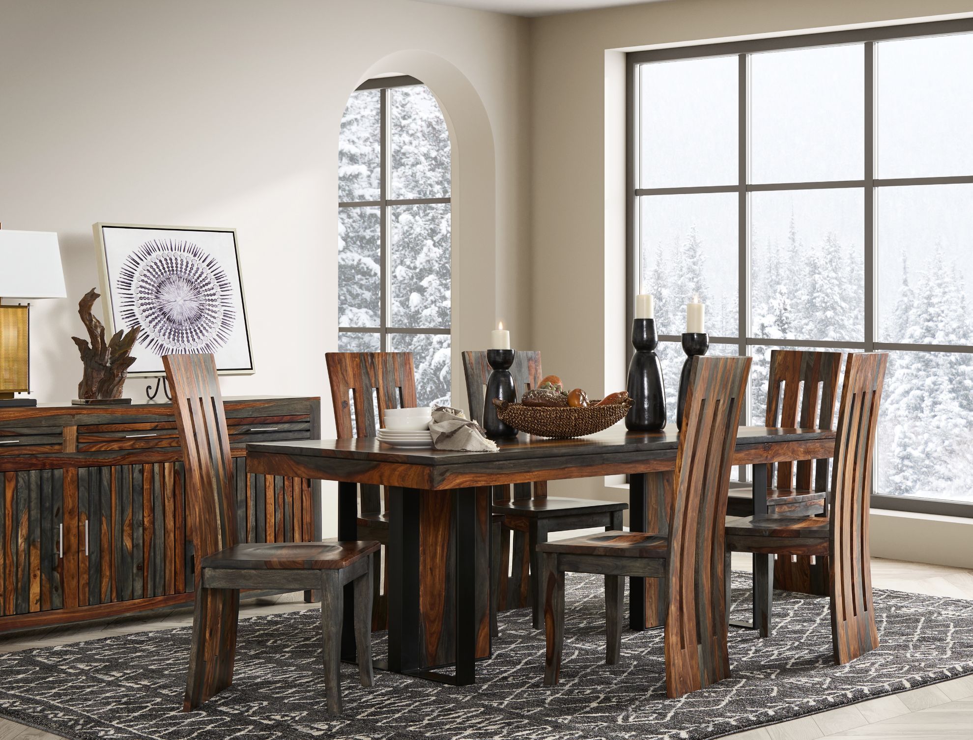 Sierra 7pc Dining Set The Furniture Mart