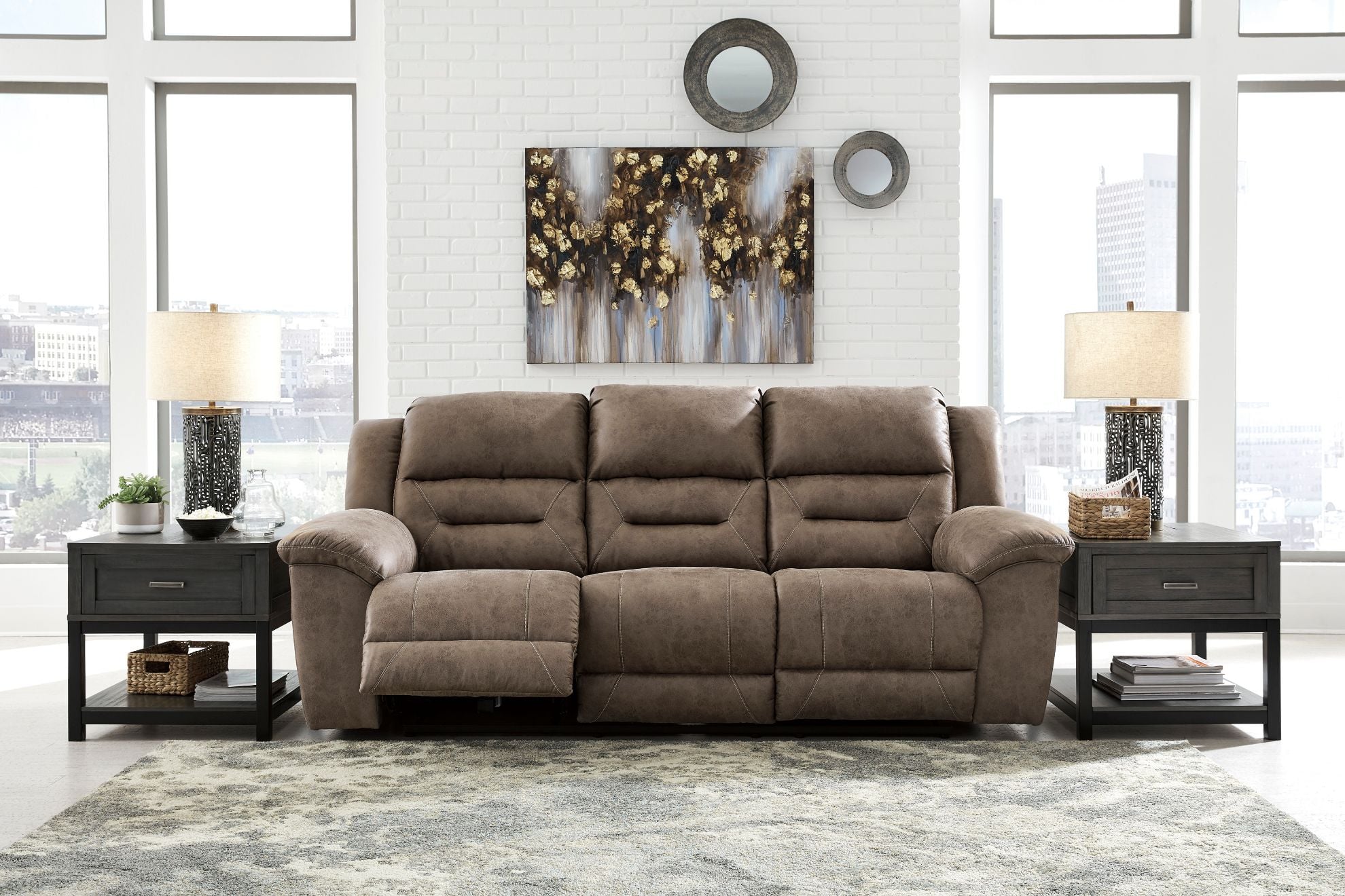 Stoneland Reclining Sofa | The Furniture Mart