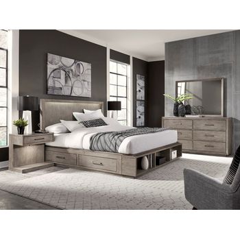 Platinum Queen Storage Bedroom Set
