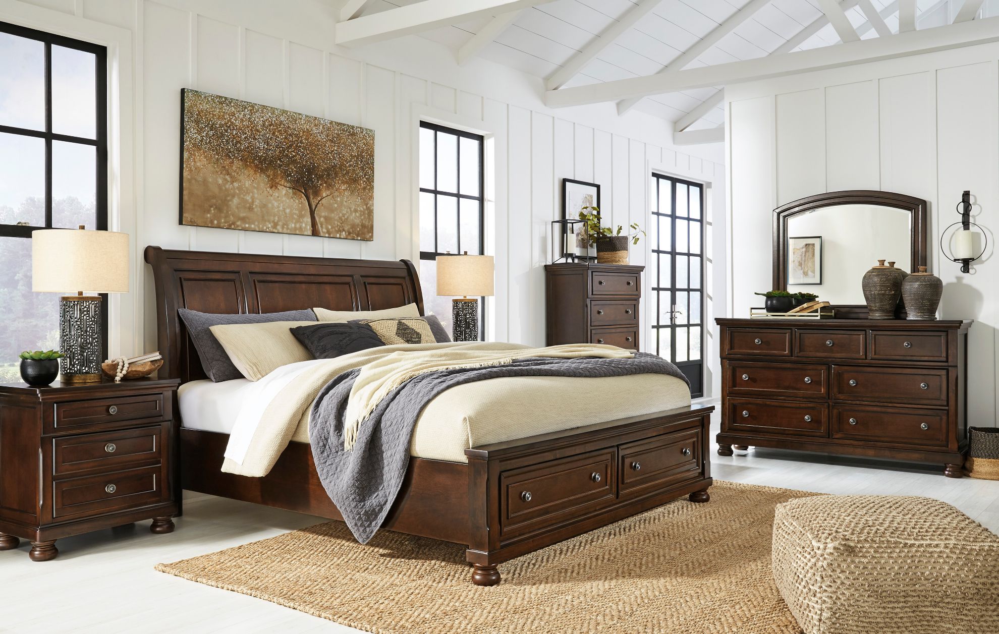 Porter King Sleigh Storage Bedroom Set