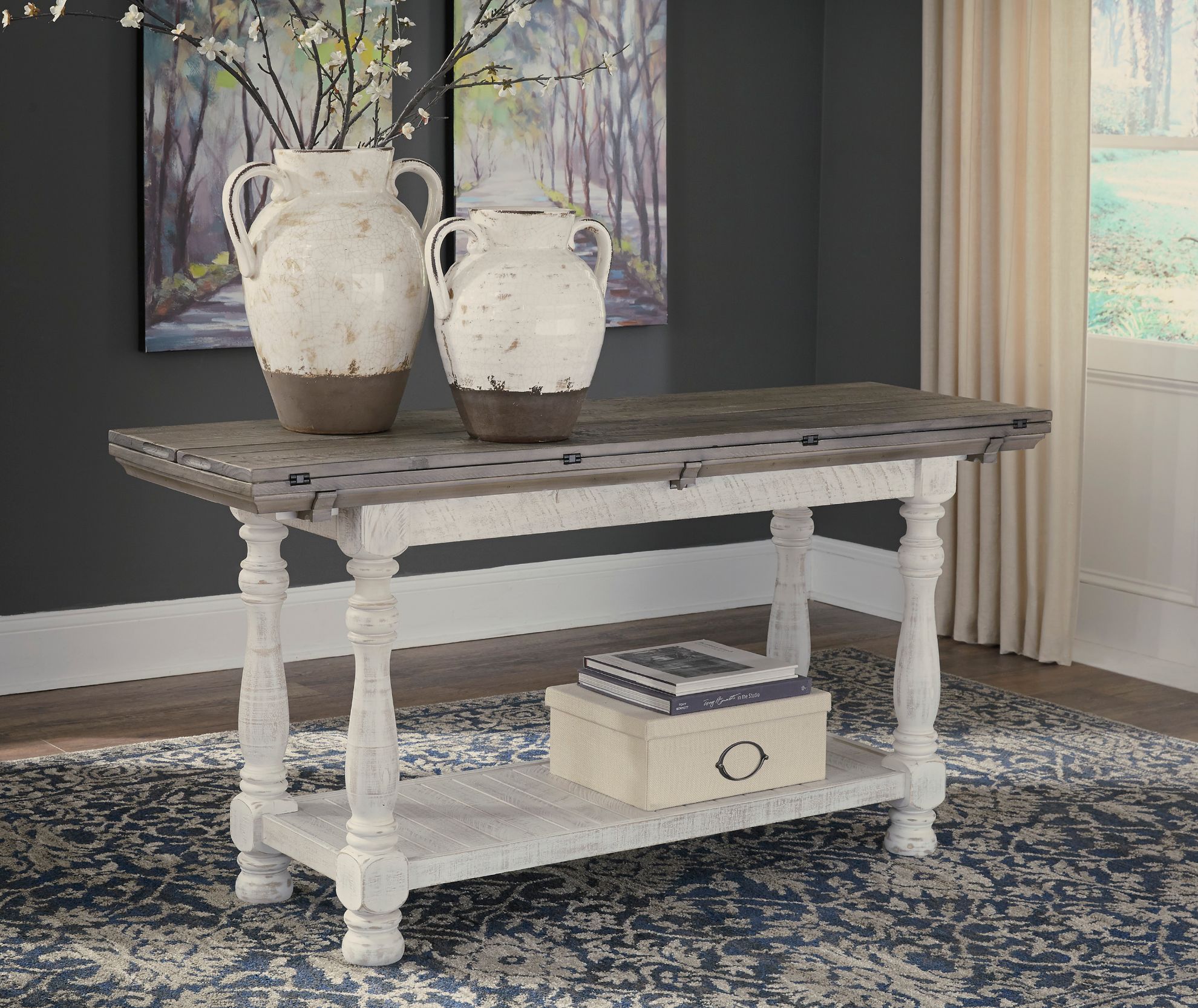 Havalance Drop Leaf Sofa Table | The Furniture Mart