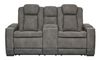 Picture of Durapella Power Recline Console Loveseat