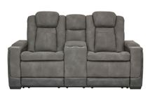 Picture of Durapella Power Recline Console Loveseat
