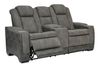 Picture of Durapella Power Recline Console Loveseat