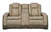 Picture of Durapella Power Recline Console Loveseat