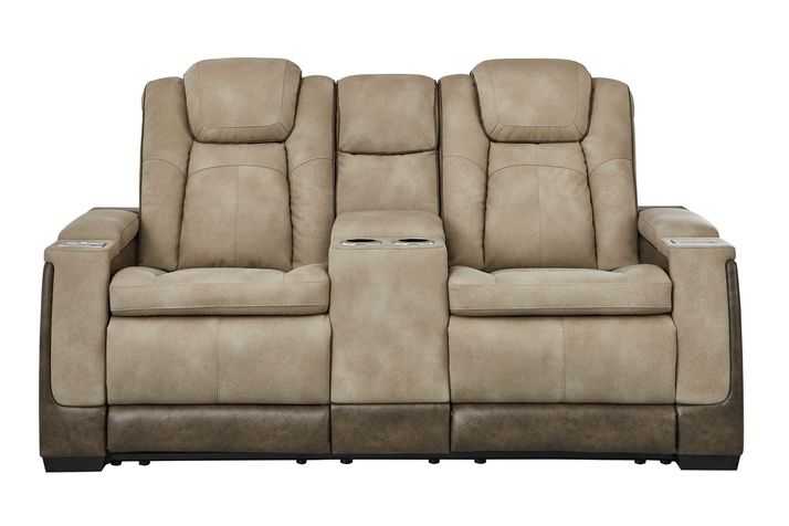 Picture of Durapella Power Recline Console Loveseat