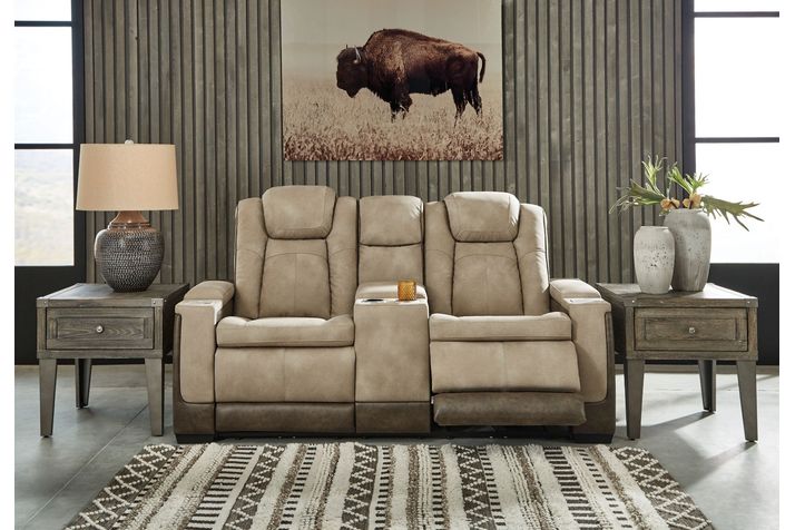 Picture of Durapella Power Recline Console Loveseat