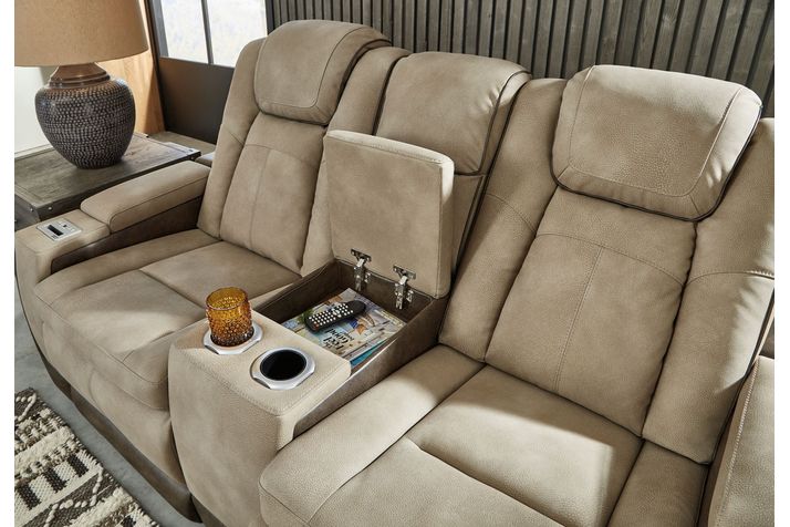 Picture of Durapella Power Recline Console Loveseat