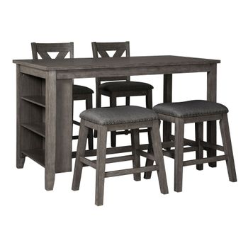 Caitbrook Counter Table with 4 Stools