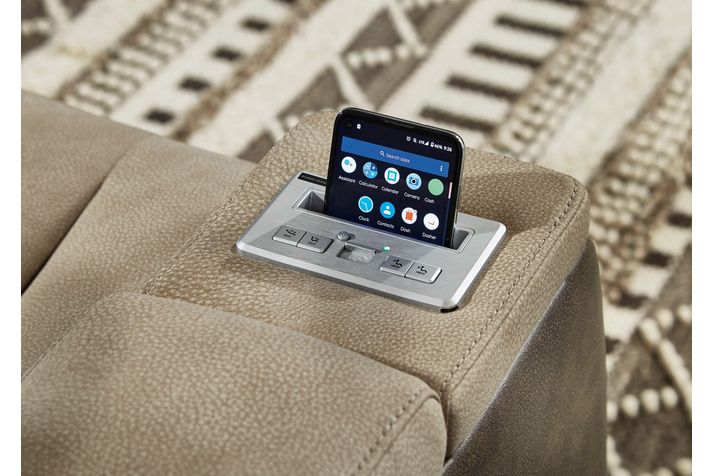 Picture of Durapella Power Recline Console Loveseat