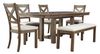 Picture of Moriville Dining Table with Four Chairs and One Bench