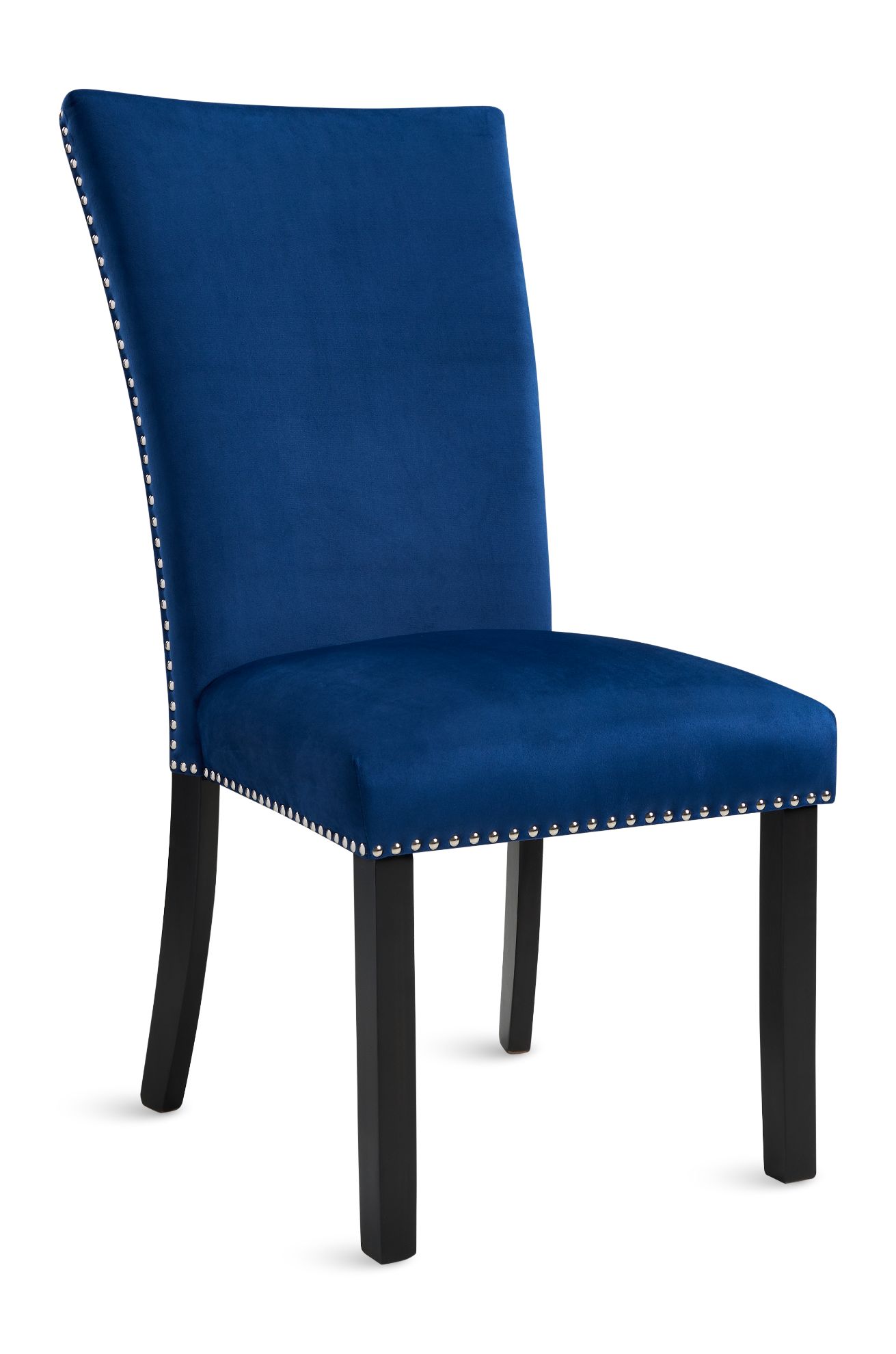 Velvet navy best sale dining chair