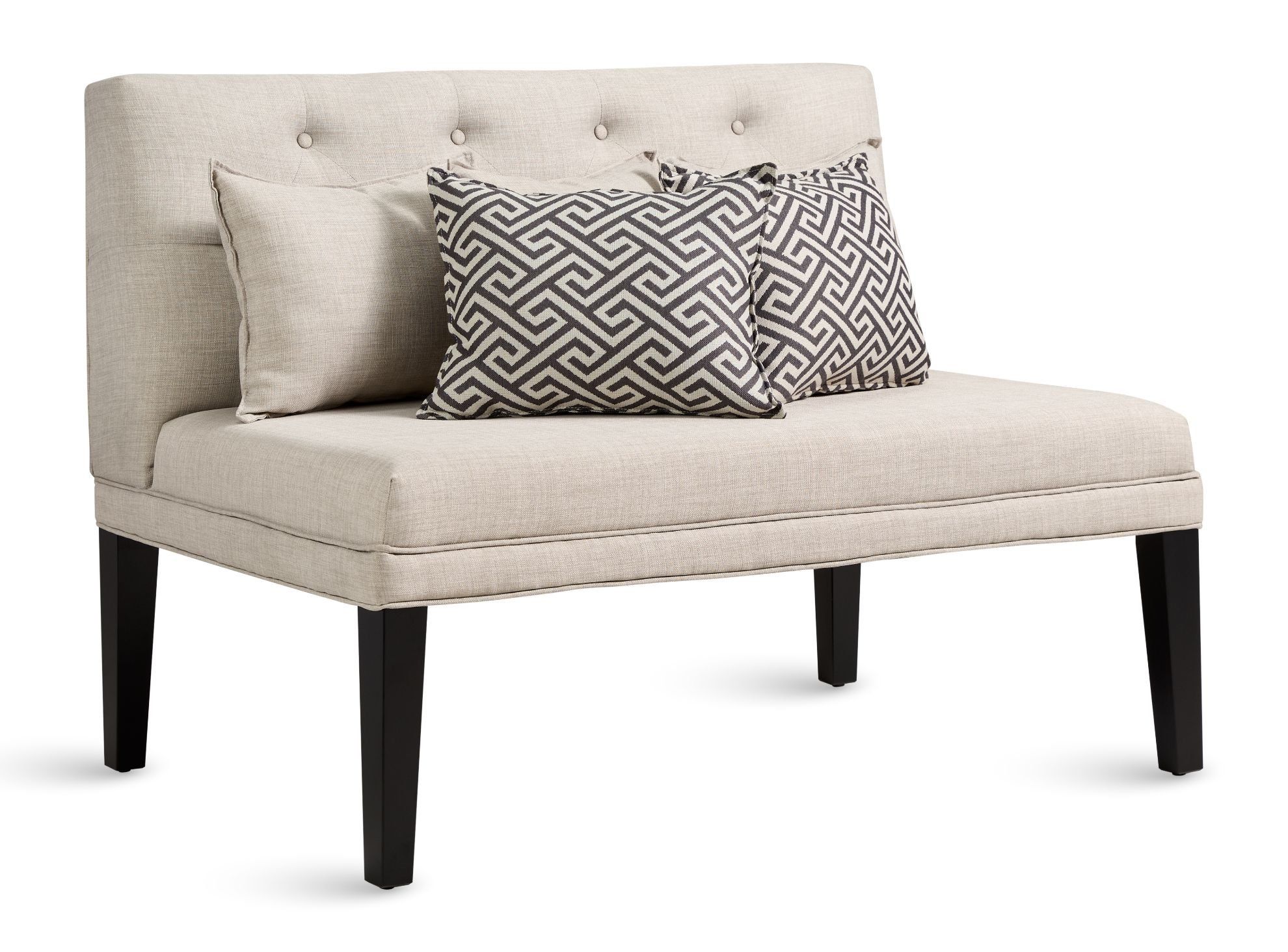 Maddox Loveseat Bench with Five Pillows