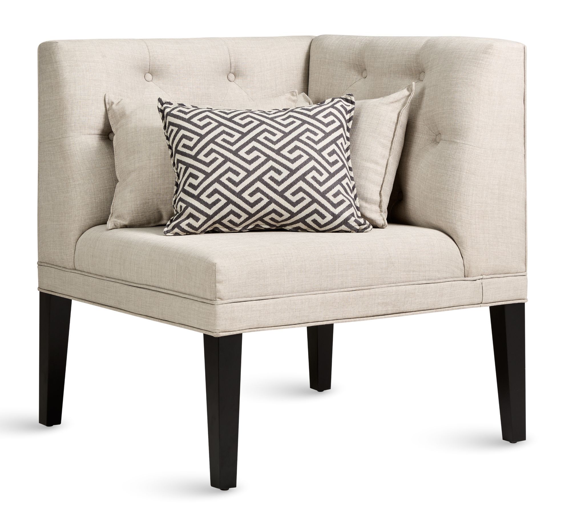 Maddox Corner Bench with Three Pillows
