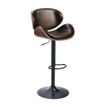 A picture of Bellatier Black Swivel Barstool.