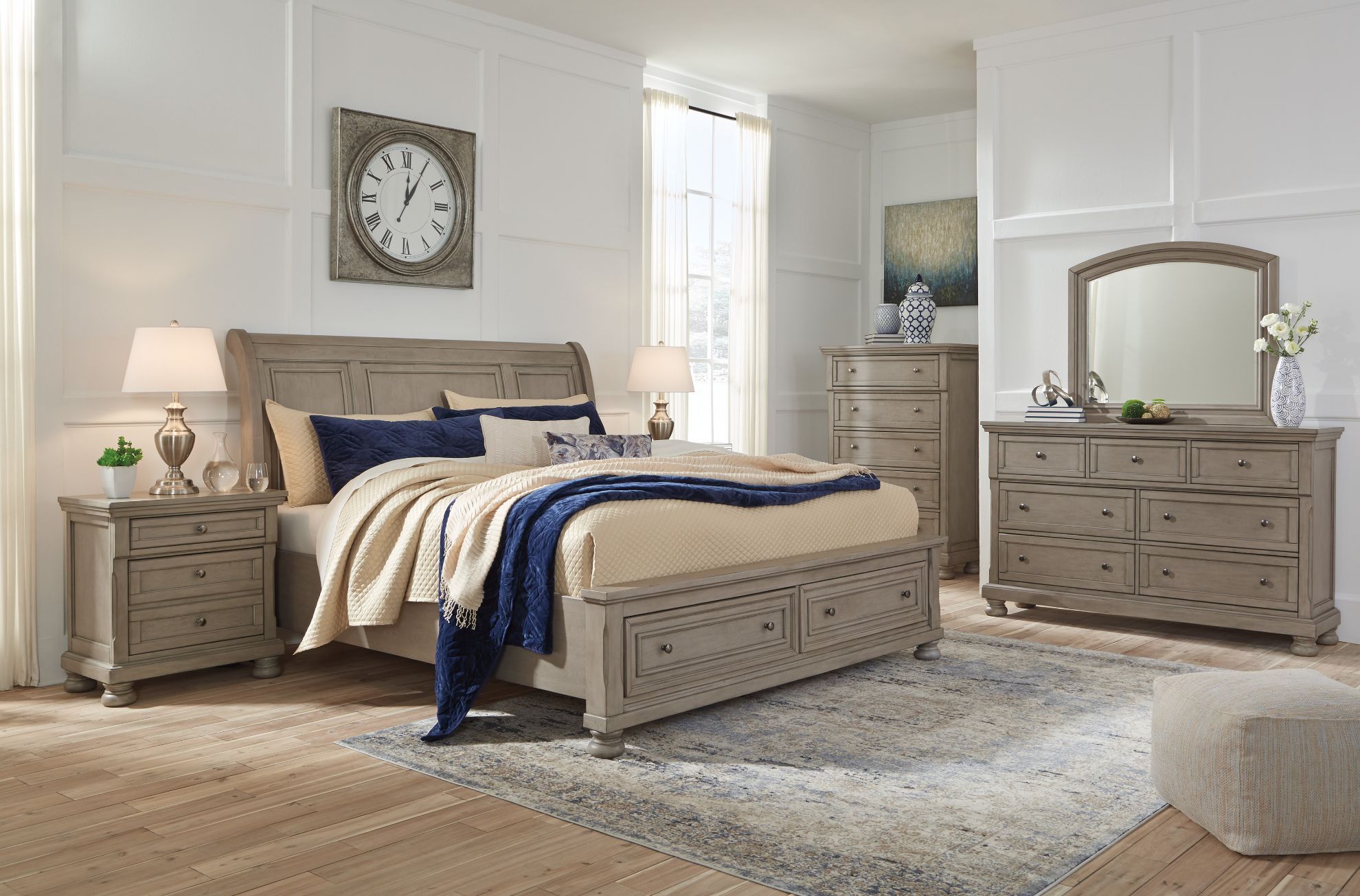 Lettner King Sleigh Storage Bedroom Set