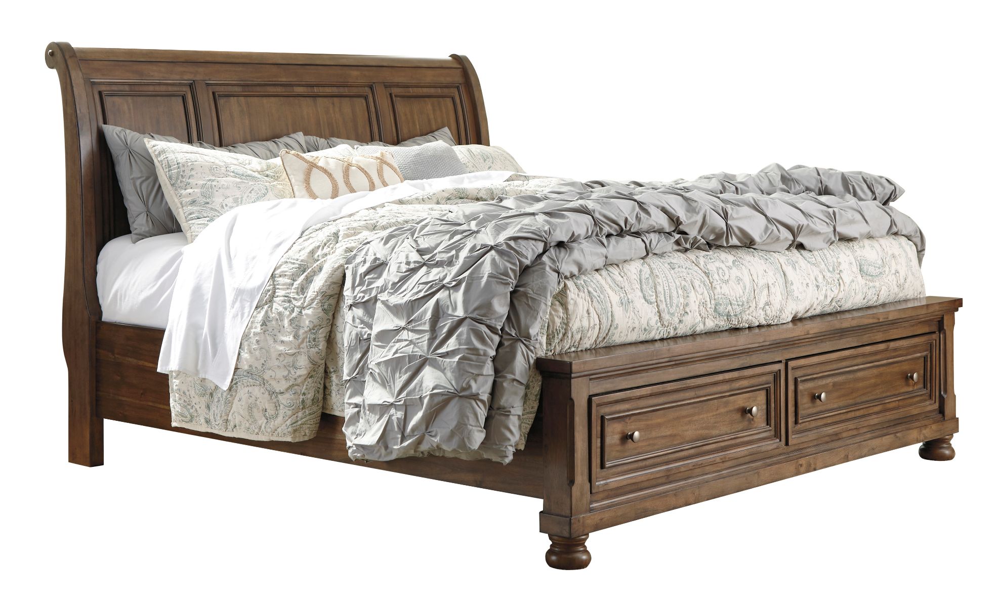 Flynnter King Sleigh Storage Bed