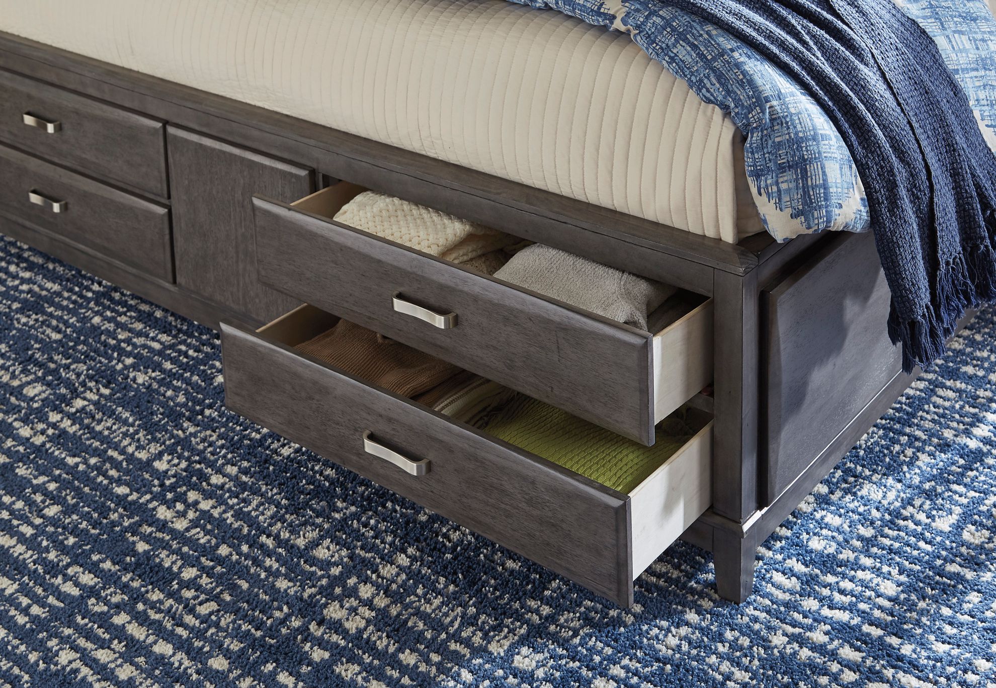 Caitbrook queen store storage bed