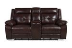 Picture of Alpha Brown Power Reclining Console Loveseat