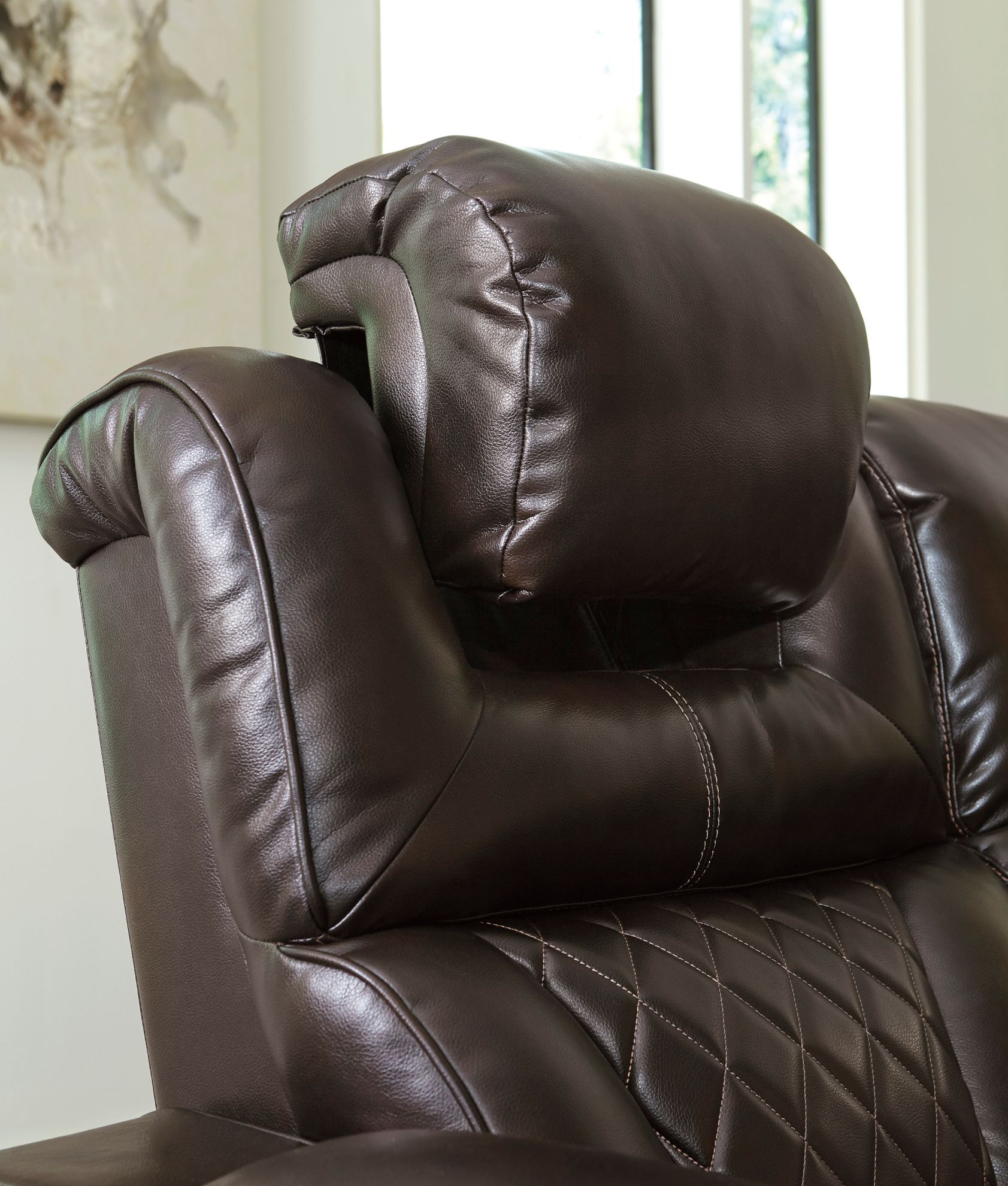Warnerton Power Console Loveseat The Furniture Mart