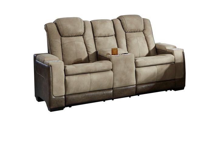 Picture of Durapella Power Recline Console Loveseat