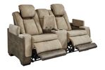 Picture of Durapella Power Recline Console Loveseat