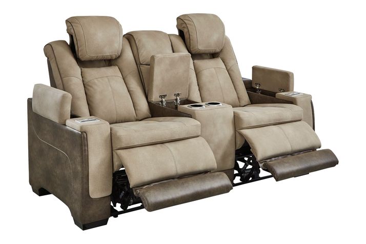 Picture of Durapella Power Recline Console Loveseat