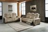 Picture of Durapella Power Recline Console Loveseat