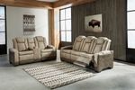 Picture of Durapella Power Recline Console Loveseat