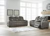 Picture of Durapella Power Recline Console Loveseat