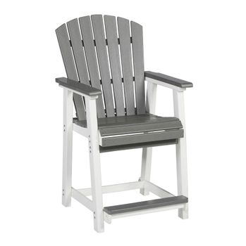 Transville Gray and White Counter Stool