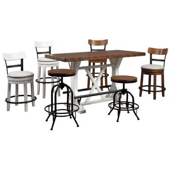 A picture of Valebeck 7pc Variety Counter Dining Set.