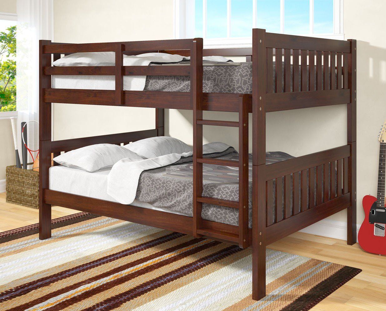 Mission Full Over Full Bunk Bed | The Furniture Mart