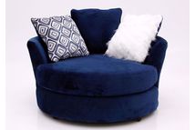 Picture of Groovy Navy Swivel Pod Chair