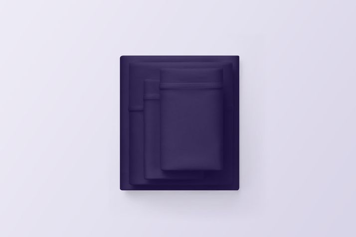 Picture of Purple SoftStretch Purple Split King Sheet Set