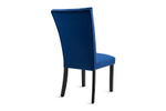 Picture of Francesca White Dining Table with 6 Blue Chairs