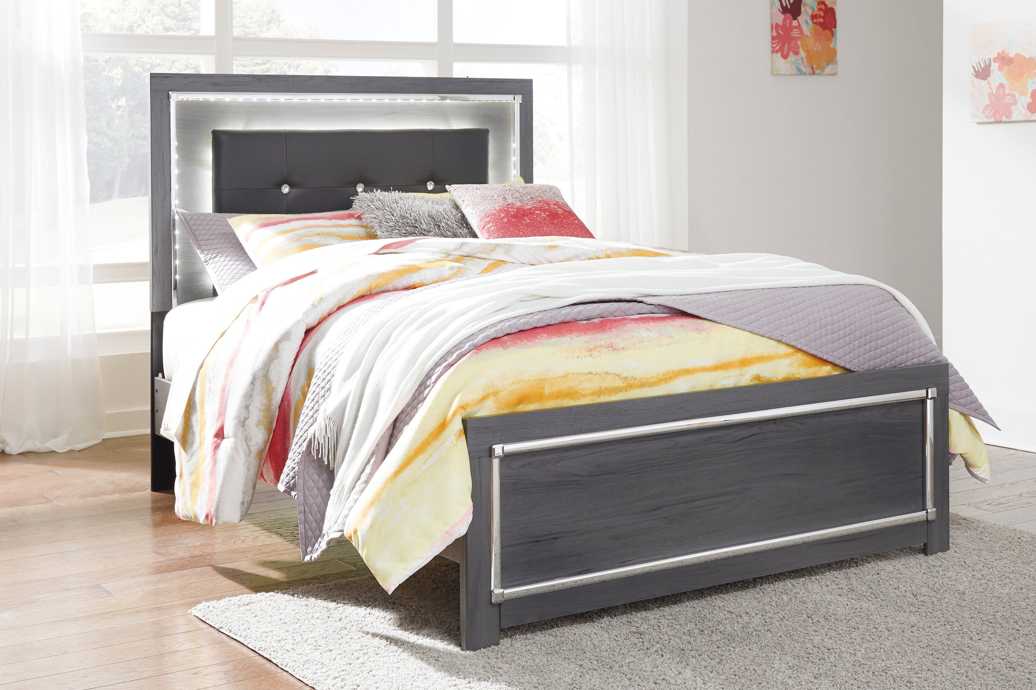 Lodanna full panel bed with storage discount